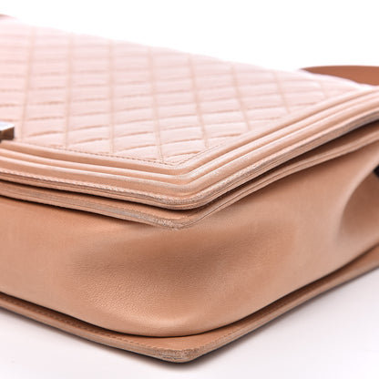 Chanel Lambskin Quilted Large Boy Flap Dark Beige 10 of 22