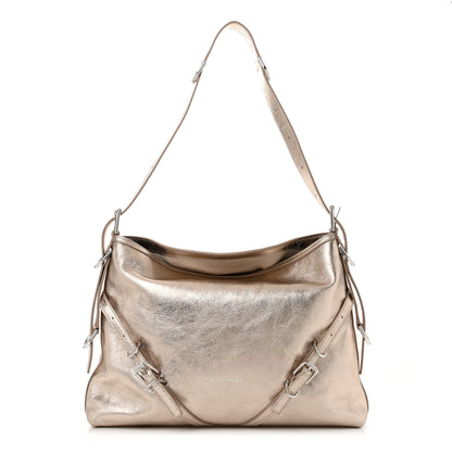 Givenchy Metallic Calfskin Medium Voyou Bag Dusty Gold 1 of 10