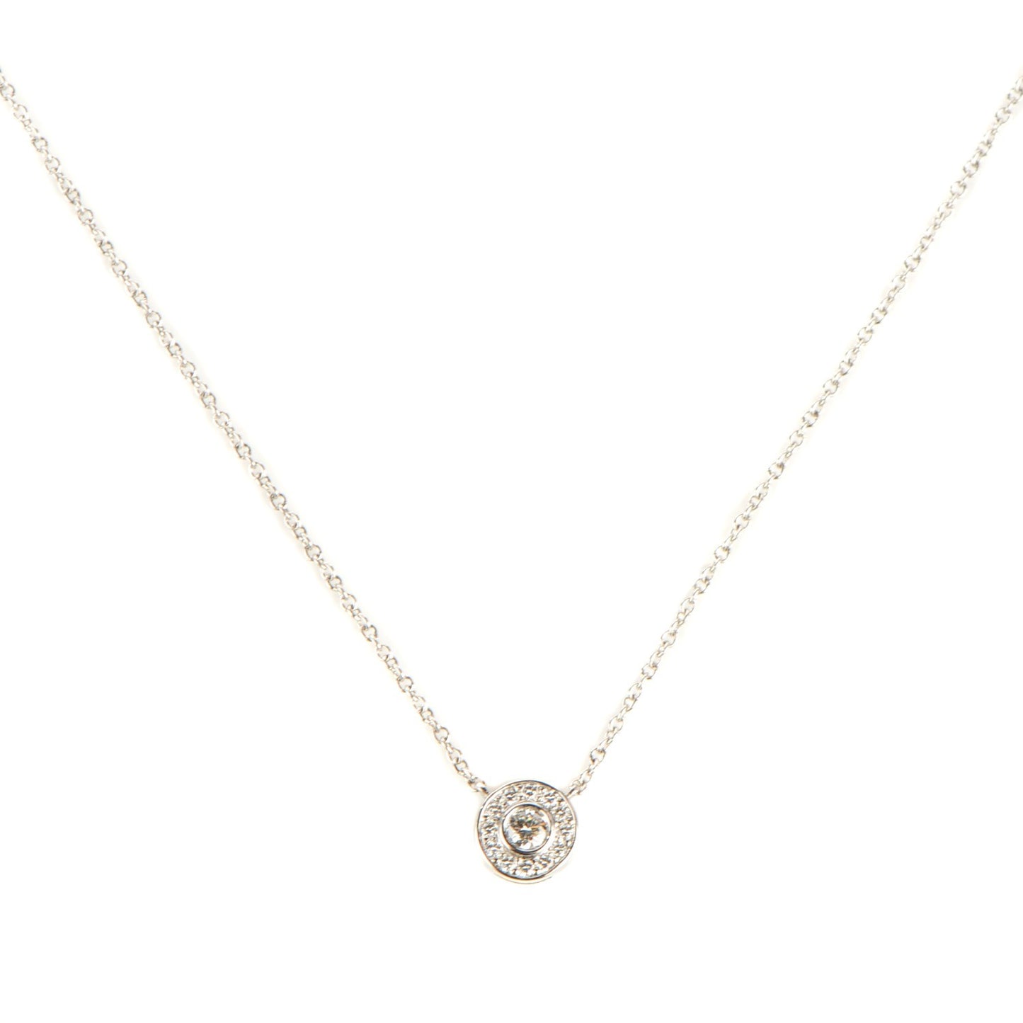 Platinum Diamond .20ctw Circlet Pendant Necklace