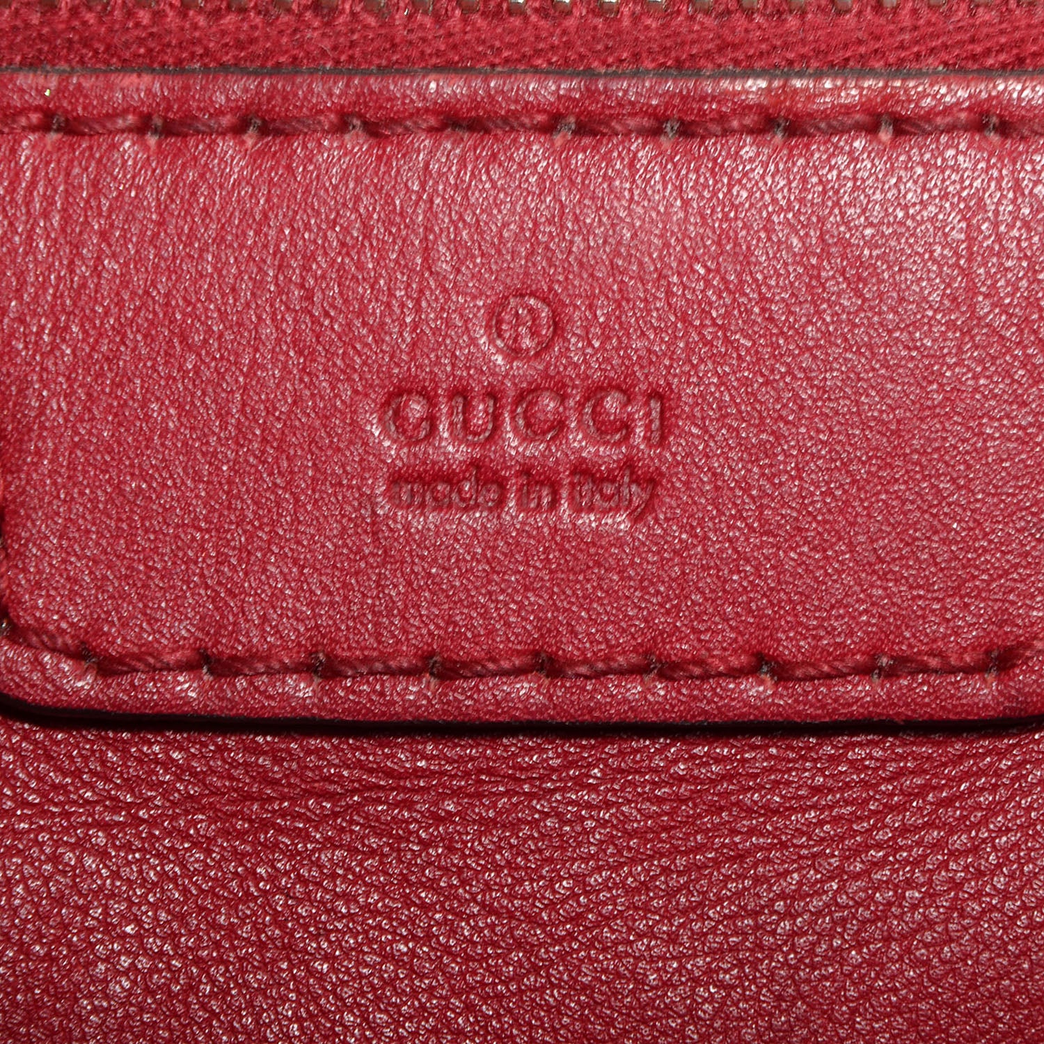 Gucci Calfskin Microguccissima Trim Medium Boston Raspberry Red 7 of 11