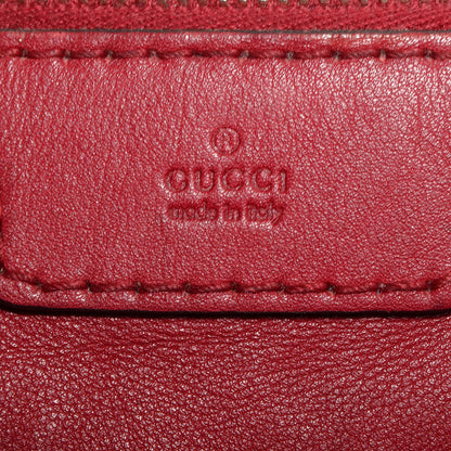 Gucci Calfskin Microguccissima Trim Medium Boston Raspberry Red 7 of 11