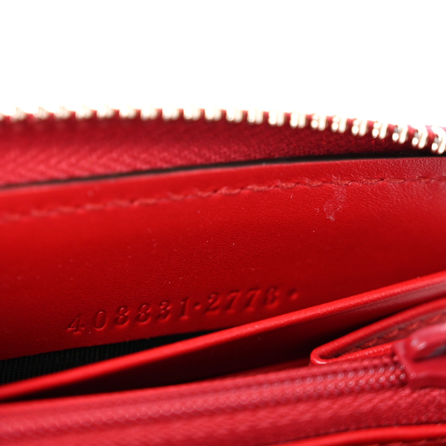 Gucci Guccissima Web Zip Around Wallet Red 7 of 8