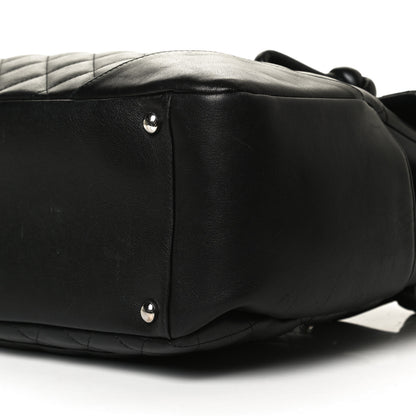Chanel Calfskin Quilted Large Cambon Flap Black White 10 of 10