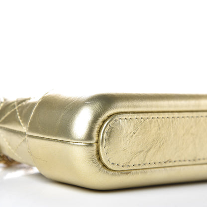 Chanel Metallic Aged Calfskin Quilted Small Gabrielle Clutch With Chain Gold 10 of 13