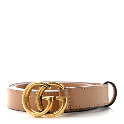 Gucci Moon Calfskin Double G 20mm Belt 85 34 Natural Tan 1 of 5