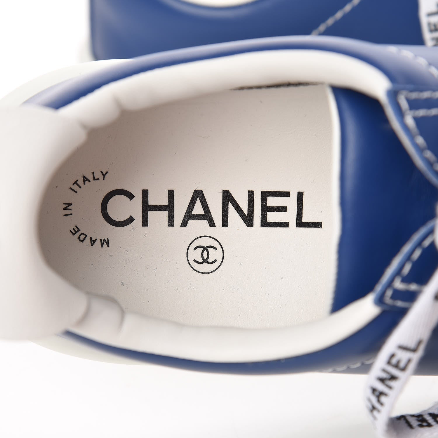 Chanel Calfskin Mens CC Sneakers 36 Royal Blue 8 of 14