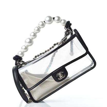 Chanel Lambskin PVC Sand By The Sea Flap With Pearl Strap Black 11 of 11