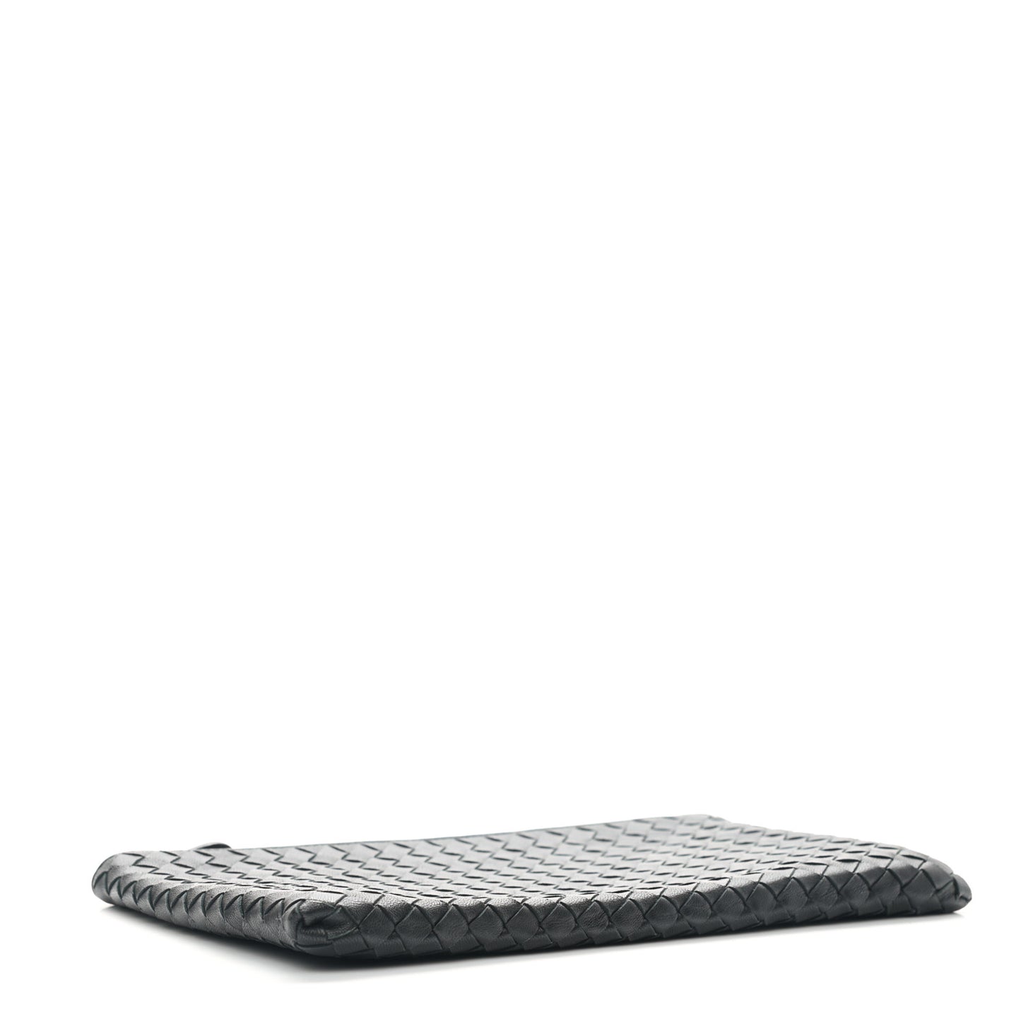Nappa Intrecciato Medium Zip Pouch Black
