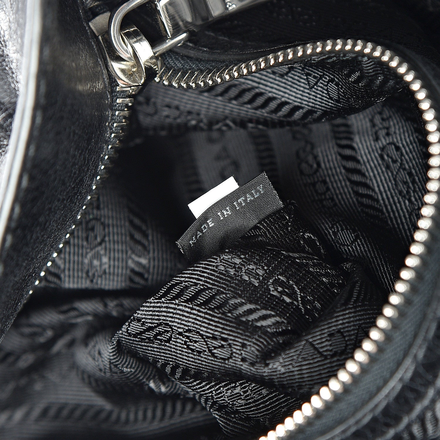 Prada Vitello Shine Hobo Black 6 of 12