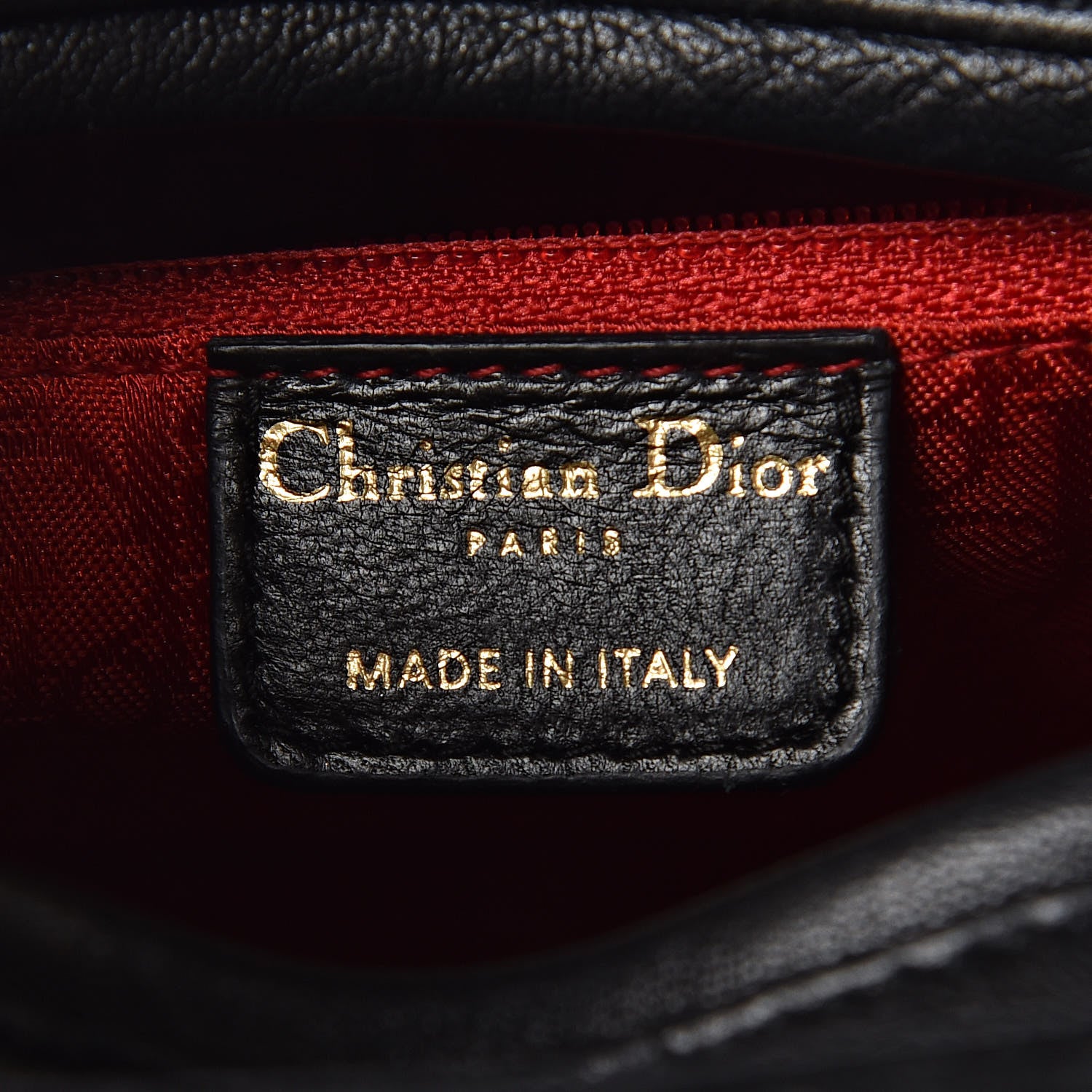 Christian Dior Lambskin Cannage Medium Lady Dior Black 6 of 17