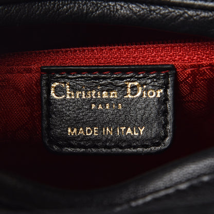 Christian Dior Lambskin Cannage Medium Lady Dior Black 6 of 17
