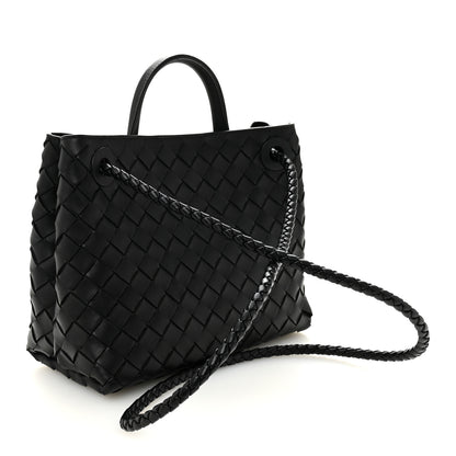 Bottega Veneta Nappa Intrecciato Small Andiamo Shoulder Bag Black 3 of 9