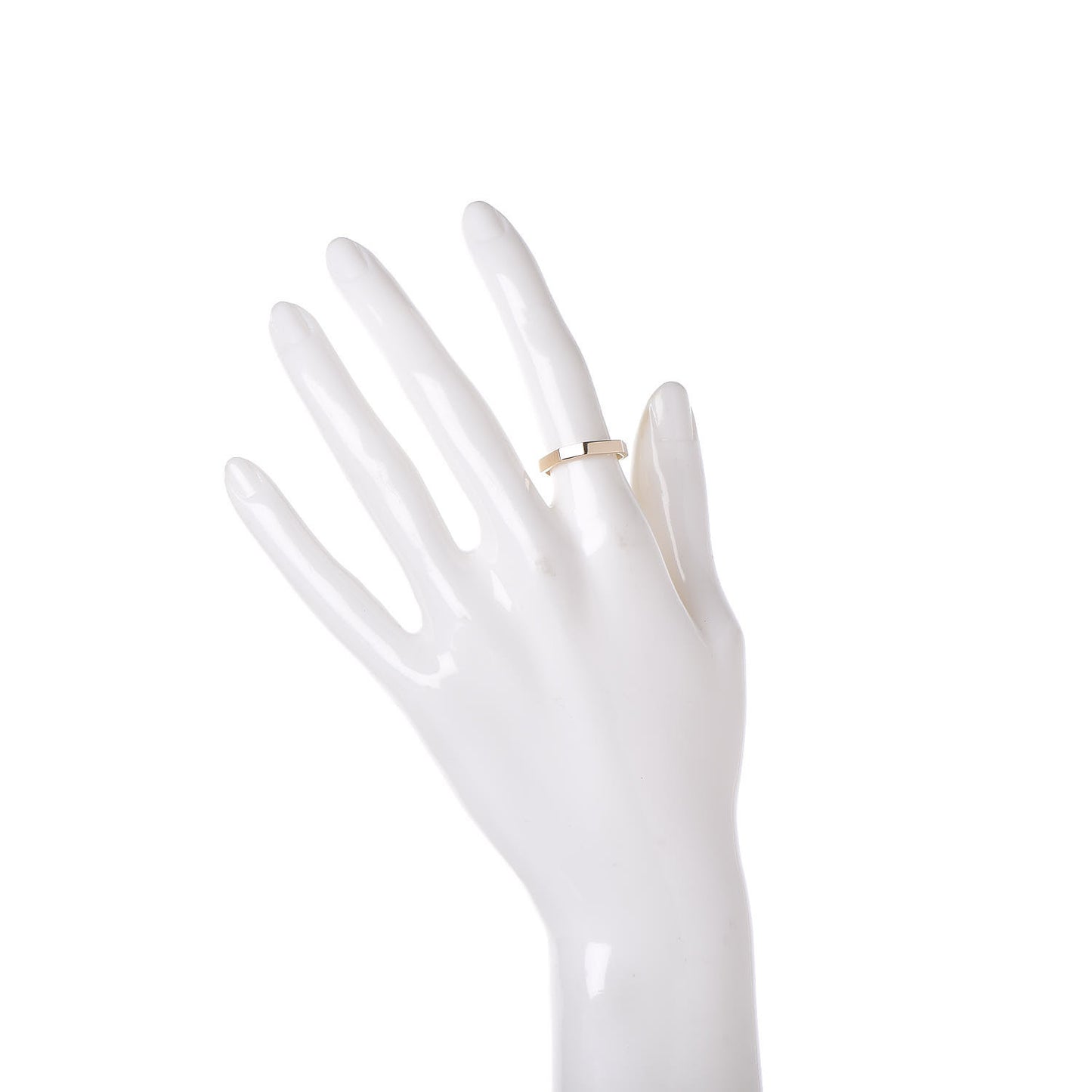 18K White Gold Octagon Band Ring 48 4.5