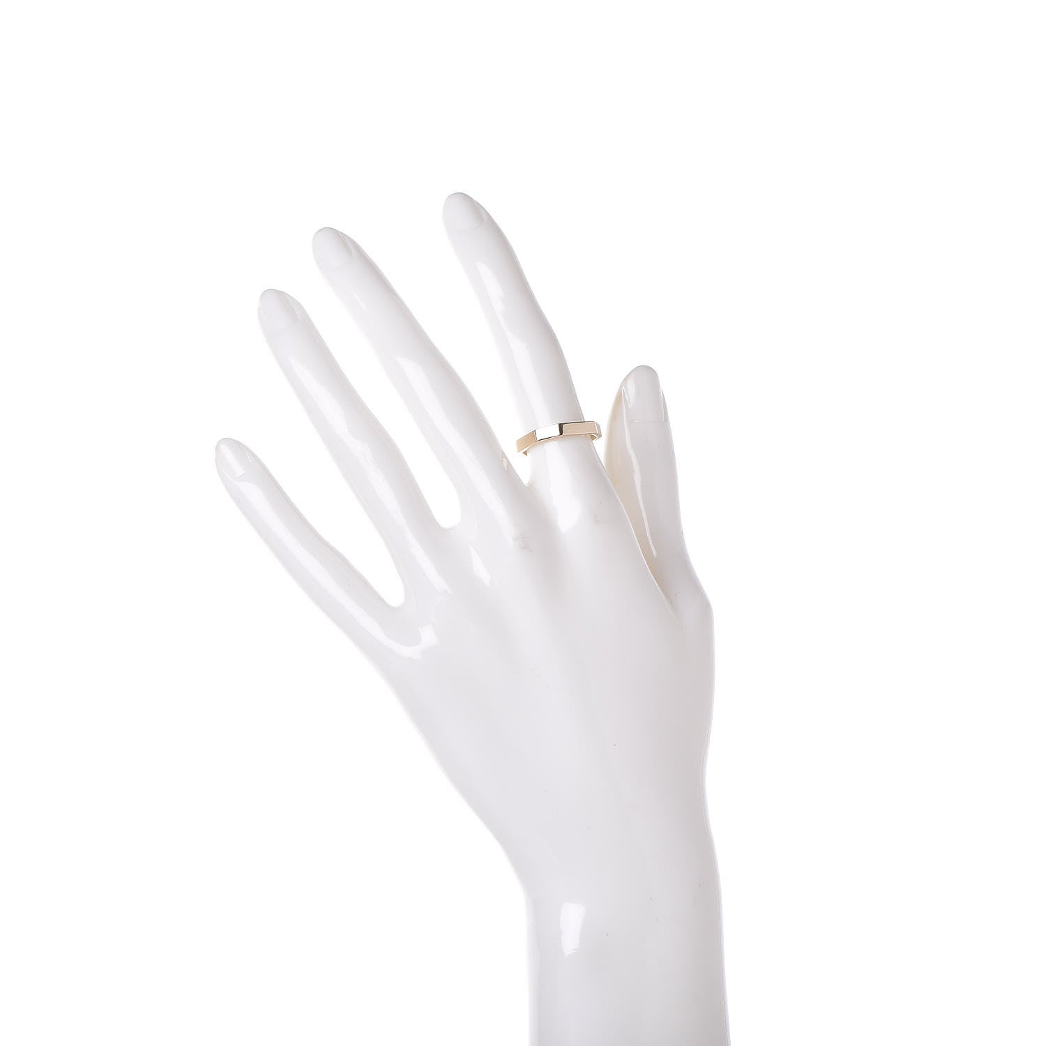 Gucci 18K White Gold Octagon Band Ring 48 4.5 2 of 5