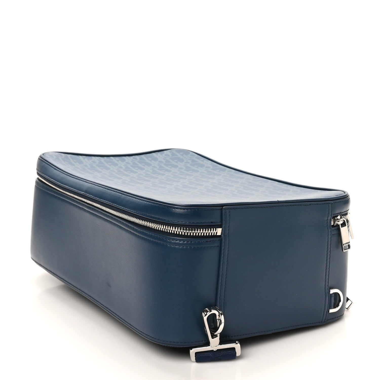 Christian Dior Calfskin Perforated Oblique Galaxy Marsupio World Tour Pelle Sling Navy Blue 4 of 10