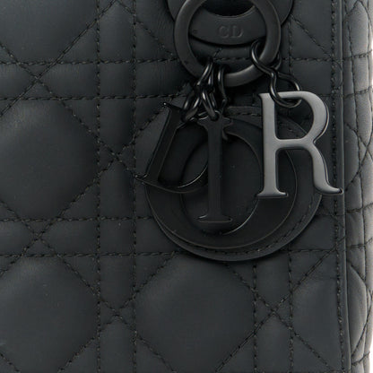 Christian Dior Ultra Matte Calfskin Cannage Mini Lady Dior Black 8 of 11