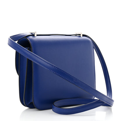 Hermes Tadelakt Constance 18 Bleu Electrique 2 of 11