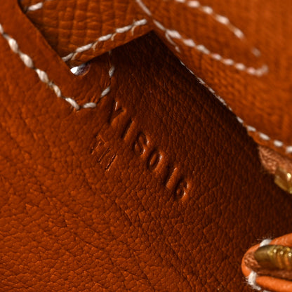Hermes Epsom Horseshoe Kelly Sellier 25 Gold 7 of 10