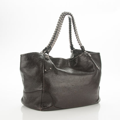 Prada Cervo Lux Chain Shoulder Bag Ebano 3 of 11