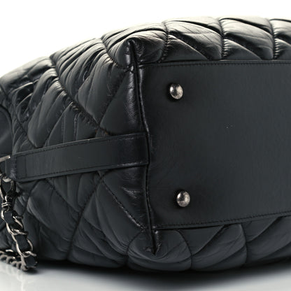 Chanel Aged Calfskin Small Bowling Bag Black 9 of 10