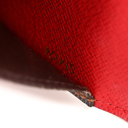 Louis Vuitton Damier Ebene Josephine Wallet Red 7 of 11