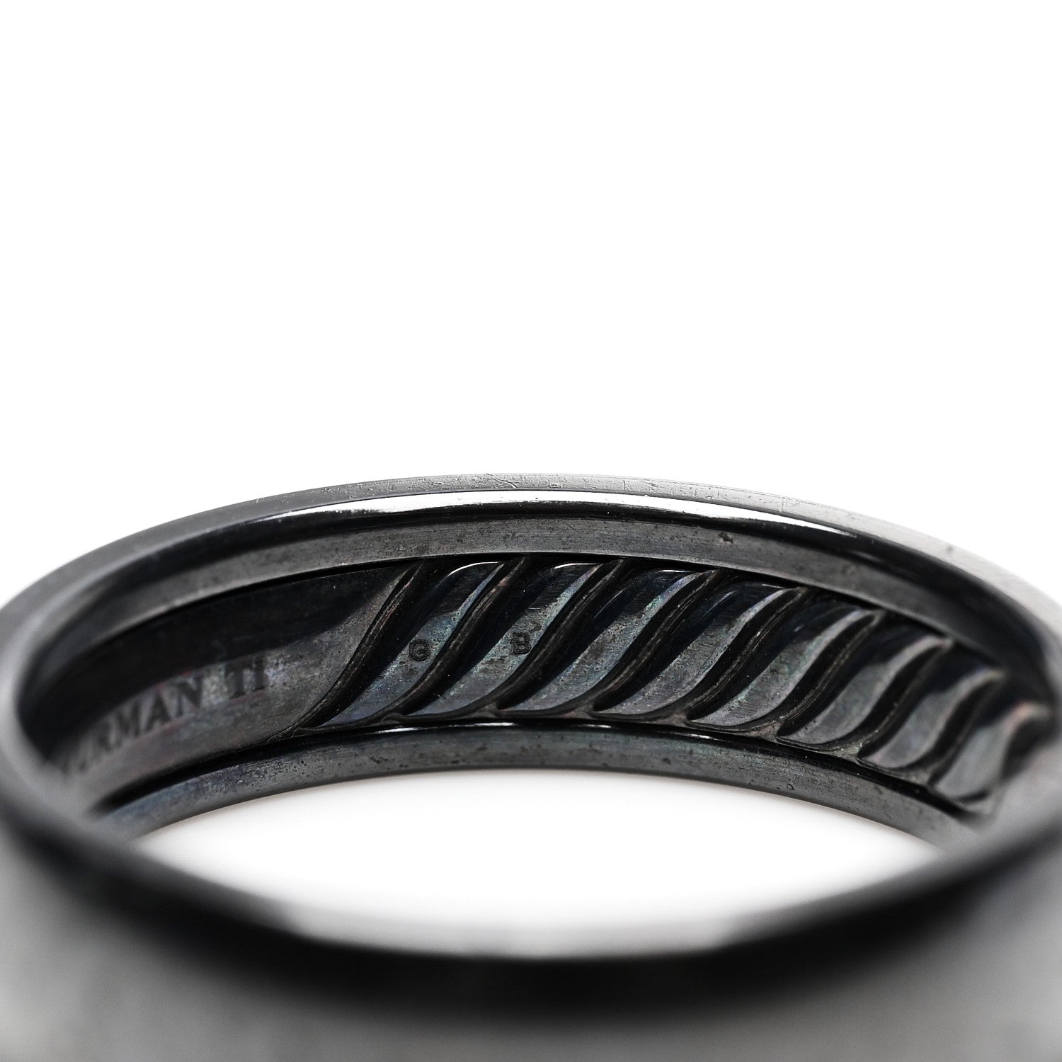 David Yurman Black Titanium 6mm Classic Band Ring 61 9.5 5 of 5