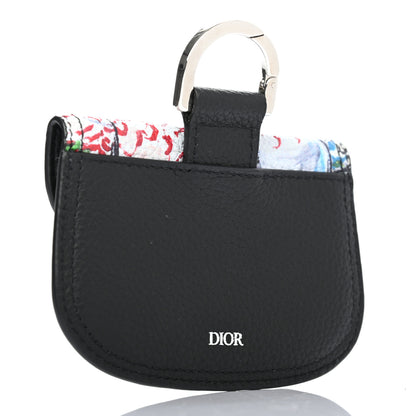 Christian Dior X Raymond Pettibon Grained Calfskin Saddle Key Ring Multicolor Black 3 of 6