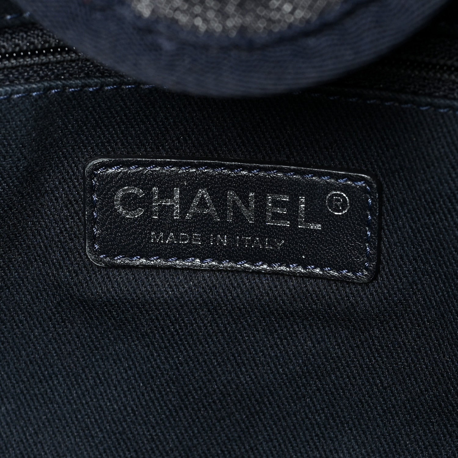 Chanel Denim Medium Deauville Tote Dark Blue 6 of 12