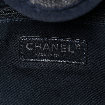 Chanel Denim Medium Deauville Tote Dark Blue 6 of 12