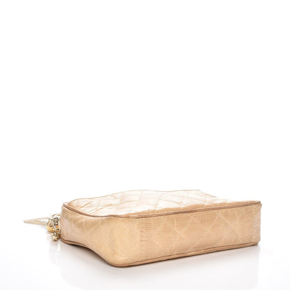 Chanel Lizard Quilted Tassel Camera Case Beige 4 of 12