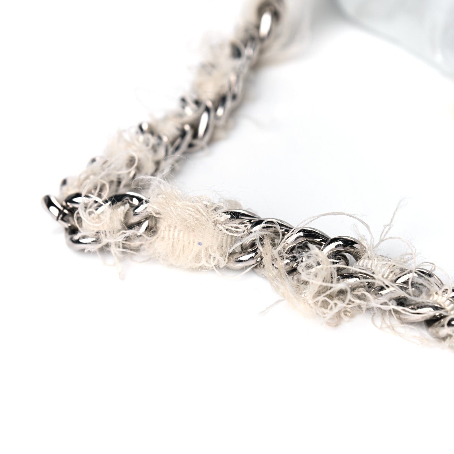 CHANEL 訳あり Chanel Silver Vinyl Arctic Polar Ice CC Accordion Flap Bag