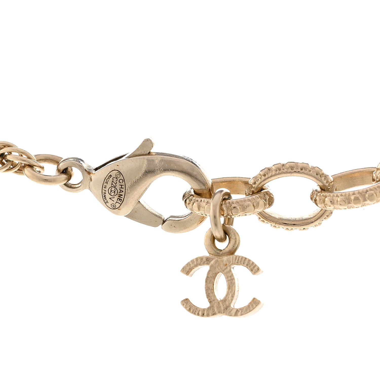 Chanel Pearl CC Round Pendant Necklace Gold 5 of 6