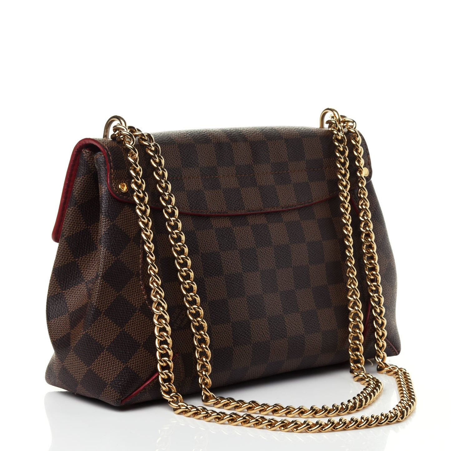 Damier Ebene Caissa Clutch Cherry