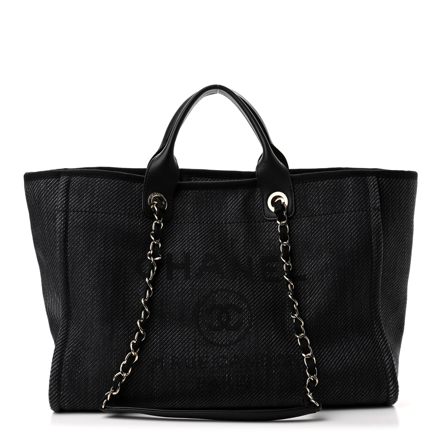 Canvas Medium Deauville Tote Black