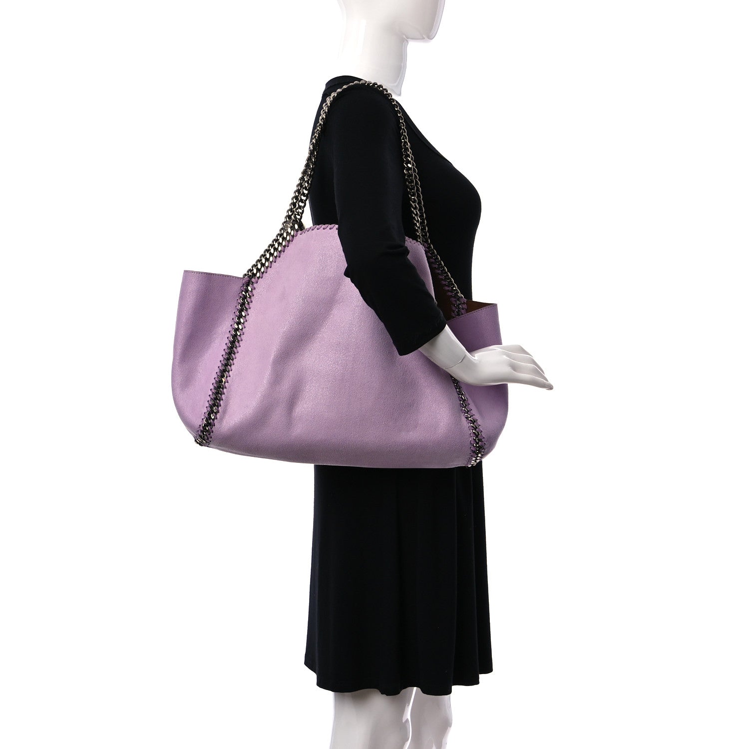 Stella McCartney Shaggy Deer Falabella Reversible Tote Brown Pink 2 of 15