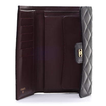 Chanel Caviar Quilted Large Flap Wallet Black 5 of 11