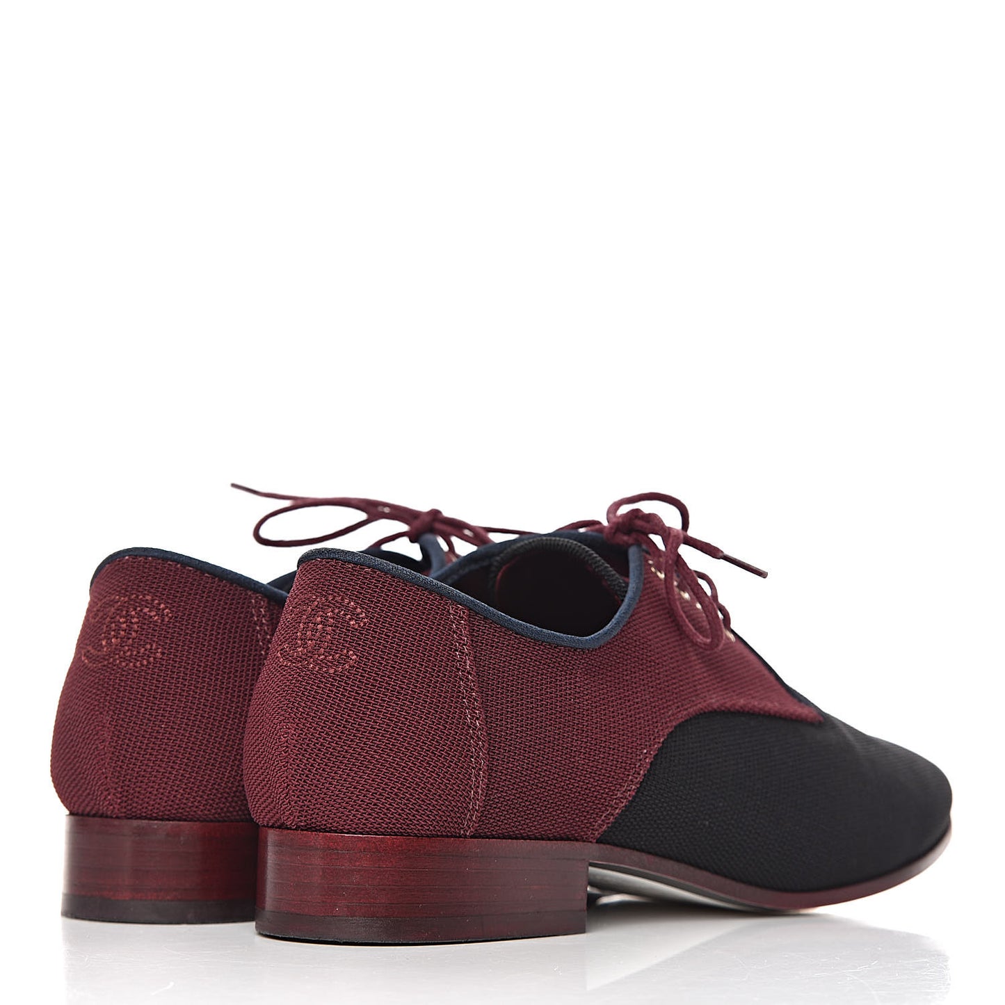Fabric Lace Up CC Oxfords 36.5 Burgundy Black