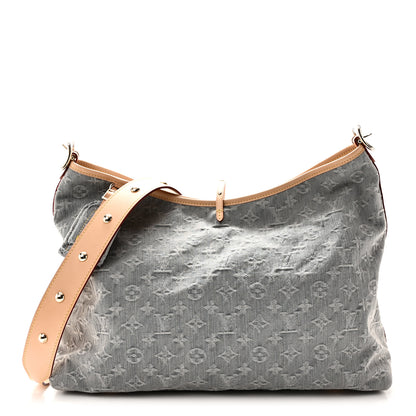 Louis Vuitton Monogram Denim CarryAll MM Washed Grey 1 of 10