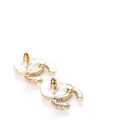 Chanel Crystal Over The Rainbow CC Earrings Gold Multicolor 3 of 5