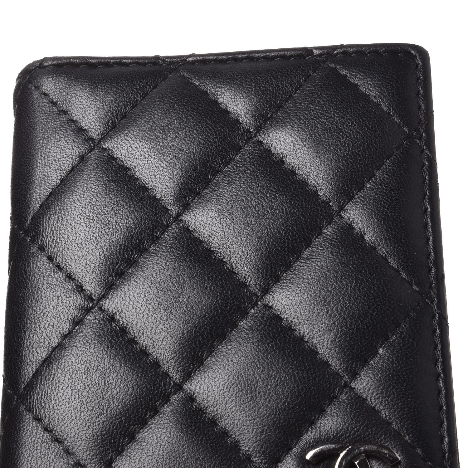 Chanel Lambskin Quilted Card Holder Wallet Black 10 of 11
