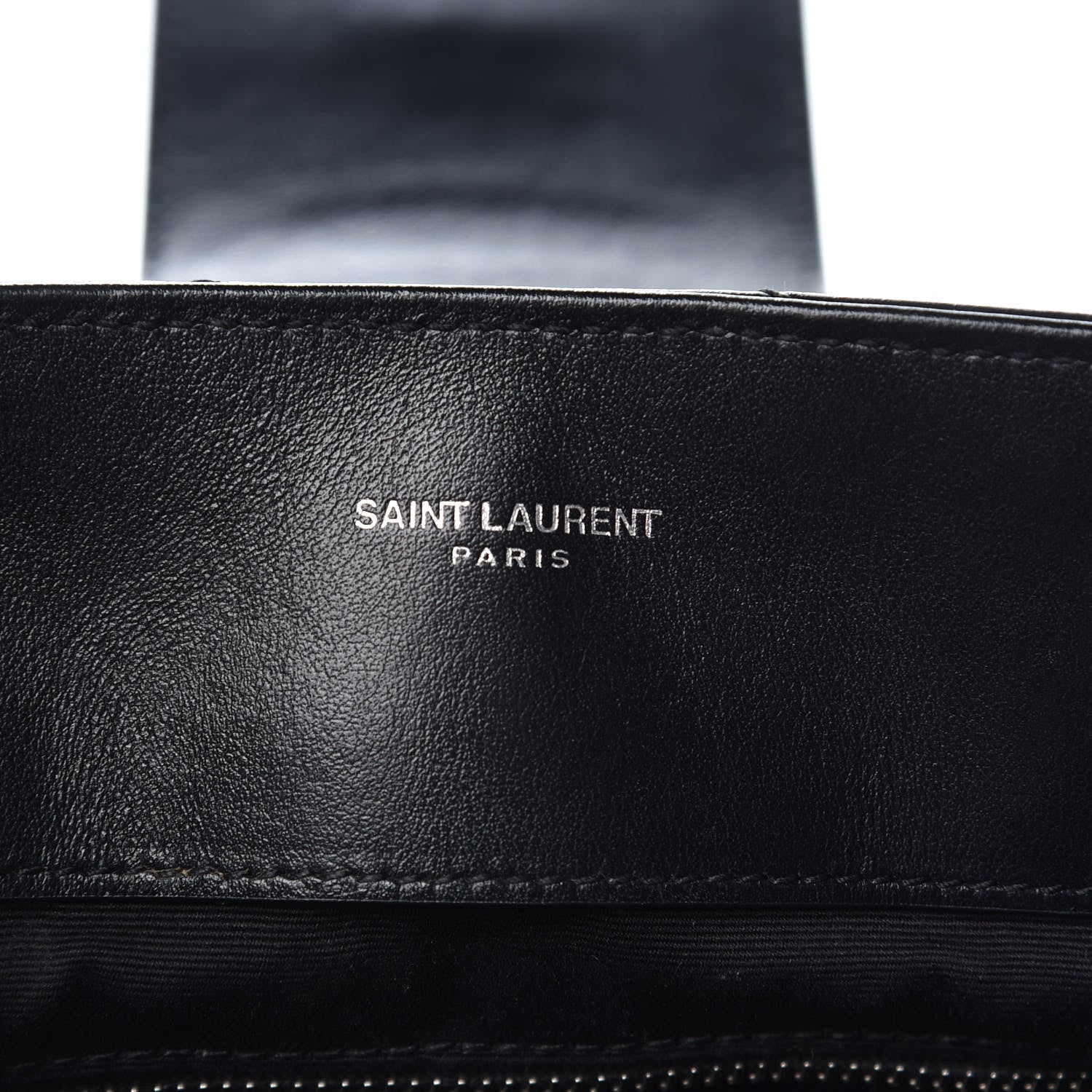 Saint Laurent Calfskin Y Quilted Monogram Small Loulou Shopper Black 7 of 14
