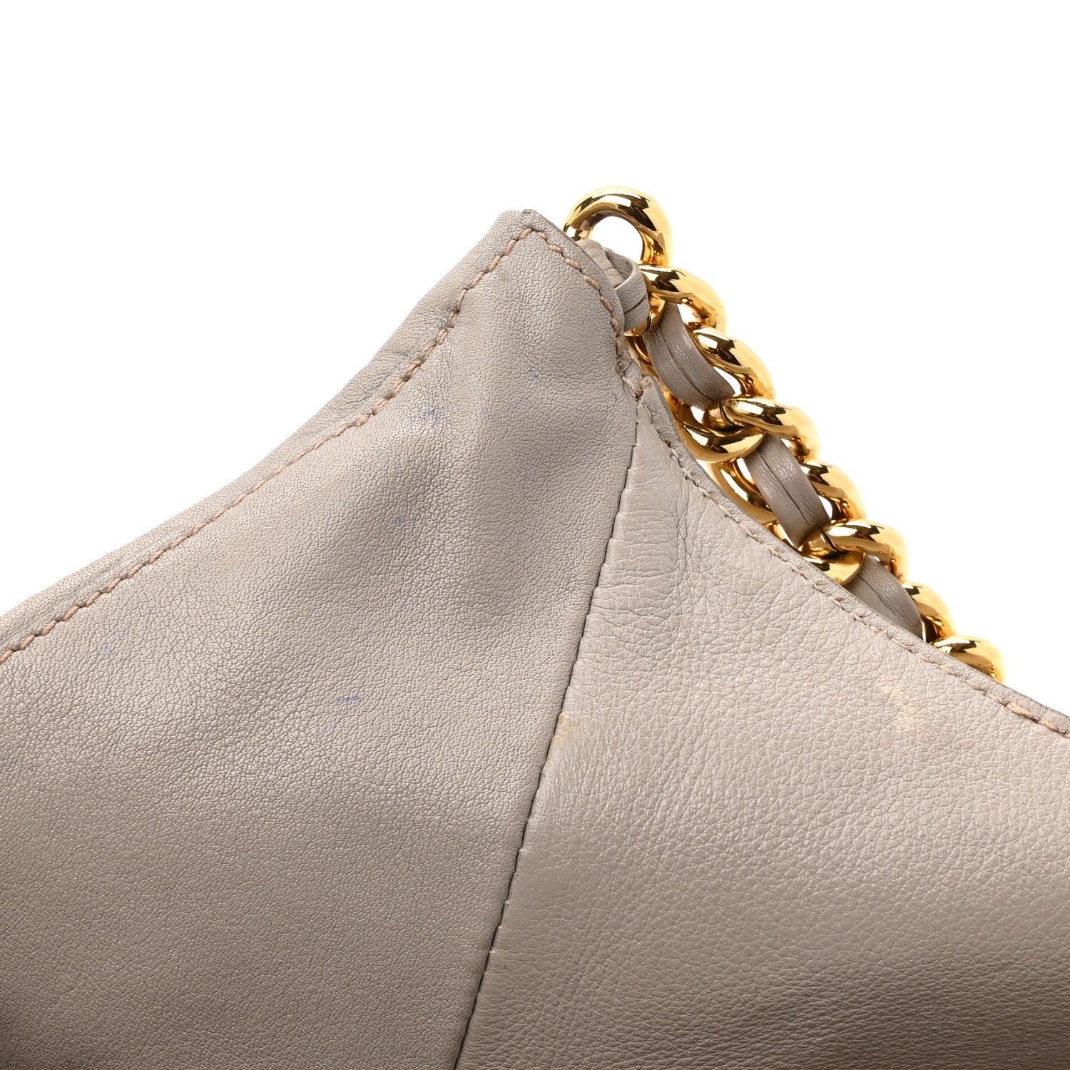 Prada Soft Calf Chain Tote Ghiaccio 12 of 17