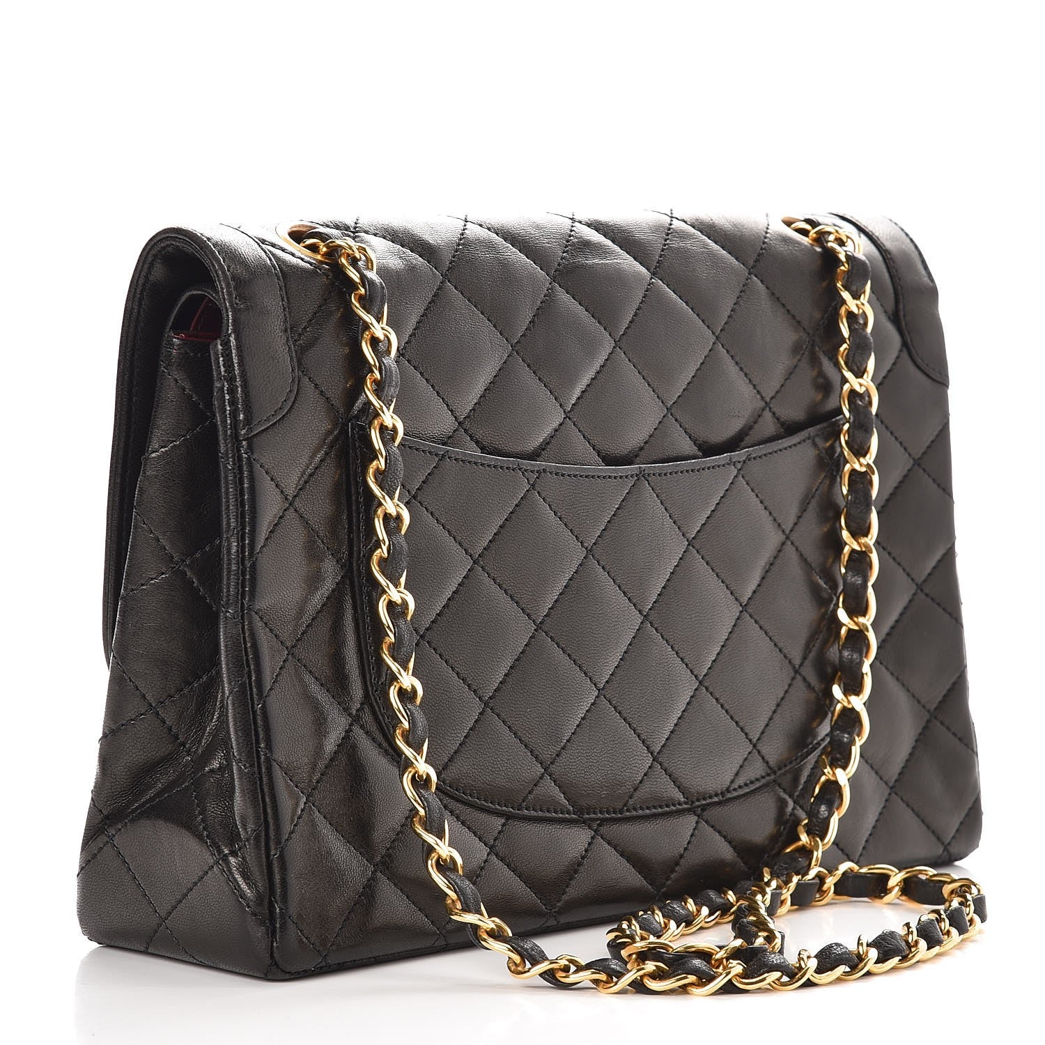Chanel Lambskin Quilted Medium Double Flap Black 4 of 9