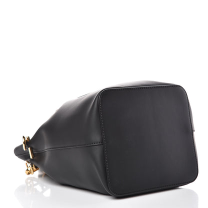 Fendi Vitello Century Matte F is Fendi Stamp Patch Bi-Color Grande Mon Tresor Bucket Bag Black Maya Fragola 4 of 9