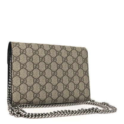 Gucci GG Supreme Monogram Mini Dionysus Chain Wallet Beige Black 3 of 8