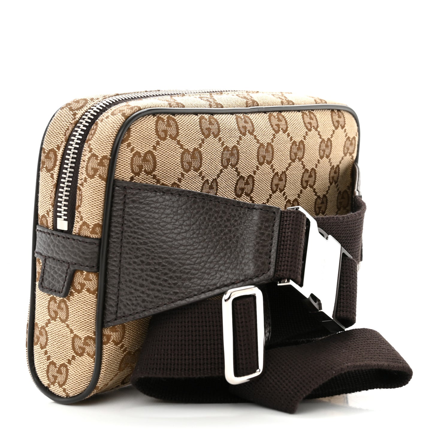 Monogram Dollar Calfskin Belt Bag Beige Ebony Testa di Moro Marrone Scuro
