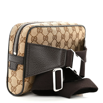 Gucci Monogram Dollar Calfskin Belt Bag Beige Ebony Testa di Moro Marrone Scuro 3 of 11