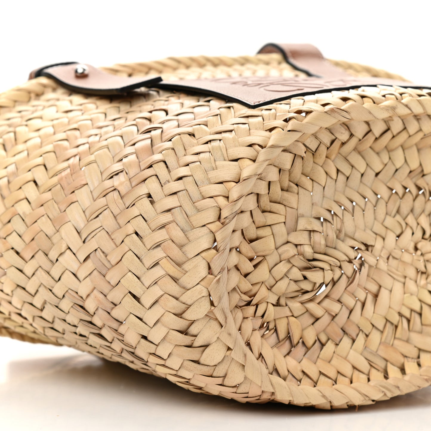 Raffia Small Basket Tote Bag Natural Tan