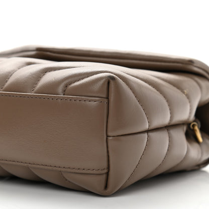 Saint Laurent Calfskin Y Quilted Monogram Toy Loulou Crossbody Bag Taupe 11 of 16