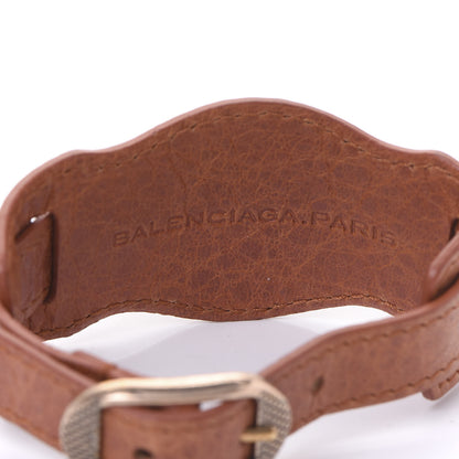 Balenciaga Agneau Arena Giant 12 Silver Hardware Bracelet Orange Brulee 3 of 5